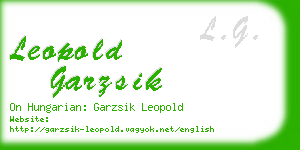 leopold garzsik business card